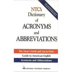 Ntc's Dictionary of Acronyms and Abbreviations