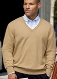 Big Mens Fine-Gauge V-Neck Sweater by Port Authority Signature® (Big & Tall and Regular Sizes)