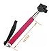 New Design Leapcama Self Portrait Monopod Selfie Stick With Phone Holder For Samsung iPhone Blackberry With Bluetooth Remote Camera Wireless Shutter (pinkMonopod+WhiteRemote)