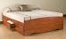 Cherry Finish Full/Double Size Platform Captain Storage Bed