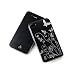 Yousave Accessories� Schutz H�lle f�r Apple iPhone 4 / iPhone 4S Schwarz Und Silber Schmetterling Blumen Muster R�ck Schale Cover