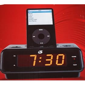 iLive CI188 Clock Radio with iPod Dock (Black) by GPX