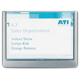 Click Signs For Interior Walls, 6 3/4 x 5/8 x 5 1/8, Graphite (DBL486137) Category: Signs and Holders