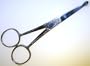 5" curved MUSTACHE + NOSE HAIR SCISSORS mulit-purpose w/safety tips