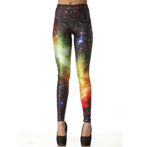Solilor Galaxy Print Leggings