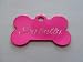 Pet ID Tag/Deluxe  Small Pink Bone
