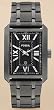 Fossil #FS4664 Men's Roman Black IP Stainless Steel Rectangular Watch
