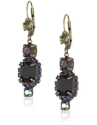 Sorrelli "Simply Divine" Crystal Rectangular Drop Goldtone Earrings
