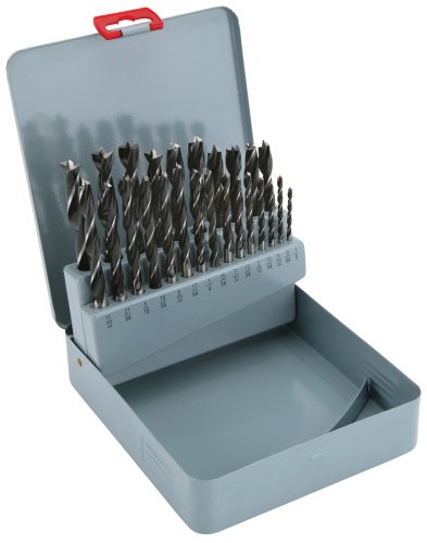 Steelex D1034 Deluxe Brad Point Bit Set, 25-Piece
