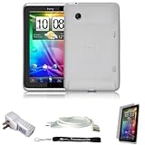 White Cover Protective Slim Durable Silicon Skin Case for HTC Flyer 3G WiFi ....