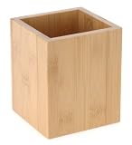 Produkt-Bild: Edler BAMBUS Schreibtischbutler - Schreibtischorganizer Stiftehalter - Stiftebox - Organizier - 10 x 10 x 12 cm (LxBxH)