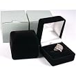 2 Black Flocked Ring Gift Boxes Jewelry Displays