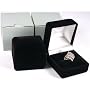 2 Black Flocked Ring Gift Boxes Jewelry Displays