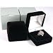 2 Black Flocked Ring Gift Boxes Jewelry Displays