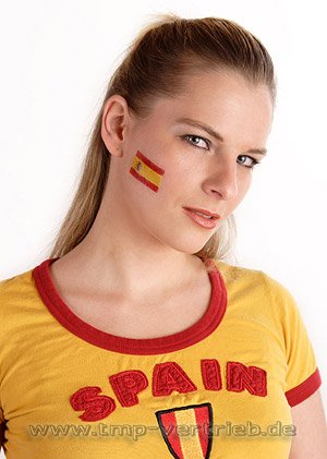 10er Spanien Tattoo Fahne Fan Set – EM Fanartikel 2016 – Spain Flag (10)
