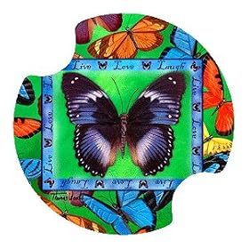 Butterflies Live-Love-Laugh Carsters - Coasters for Your Car by Thirstystone Resources, Inc. Creative Ventures