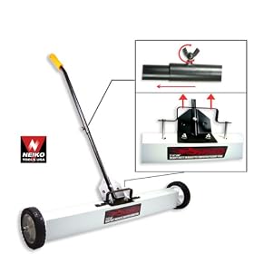 Neiko Heavy Duty 36 Magnetic Sweeper for Concrete, Carpet and Grass! - Quick-Release Unload by Neiko Tools