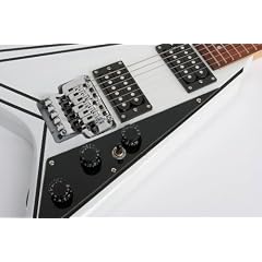 Flying-V E-Gitarre - Black & White - FVT8