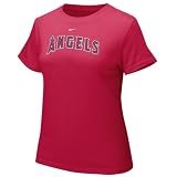 Nike Los Angeles Angels of Anaheim Red Ladies Authentic Crew T-shirt