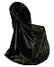 New Pack of (100) Black Satin Banquet Chair Covers Self Tie Bow Design