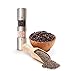 Salt and Pepper Grinder Set - Mill for Sea Salts Peppercorn and Spices - Better Than Table Salt Shaker - Ceramic Mills with 2 in 1 Design