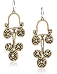 Lucky Brand Gold Swirls Chandelier Earrings