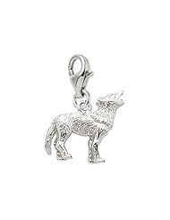 Rembrandt Charms Wolf Charm with Lobster Clasp