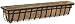48" Flat Iron Deck/window Planter, 8"Hx48"Wx7"D, BLACK