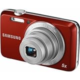 Samsung EC-ES80 Digital Camera with 12 MP and 5x Optical Zoom (Red)