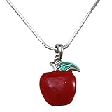 Small Red Apple Charm Pendant Necklace Fashion Jewelry
