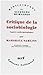 Critique de la sociobiologie(aspects anthropologiques)