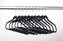 ULTRA SLIM VELVET SUIT HANGERS- SET OF 10- BLACK