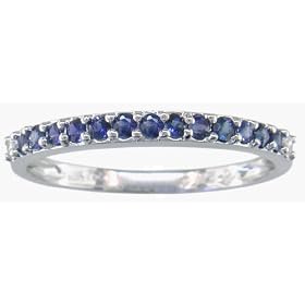 14KW Blue Sapphire Stacker Band by The Judy Mayfield Collection