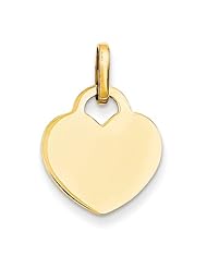 14K Polished Heart Charm