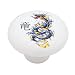 Asian Dragon Decorative High Gloss Ceramic Drawer Knob