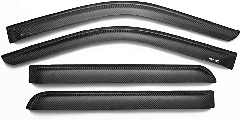 Real Carbon Fiber Window Guards, RAM 1500/2500/3500, 09-17, Crew Cab 4PCS | Wind Visor, Deflector