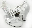 White Wedding Jeweled Formal Bridal Sandals
