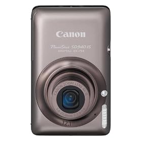 Canon PowerShot SD940IS 12.1MP Digital Camera with 4x Wide Angle Optical Image Stabilized Zoom and 2.7-inch LCD (Brown)