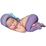 Pinbo Baby Girls Photography Prop Crochet Knitted Flowers Hat Pants