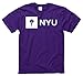 NYU Violets Adult Just Logo T-Shirt - Purple , Medium