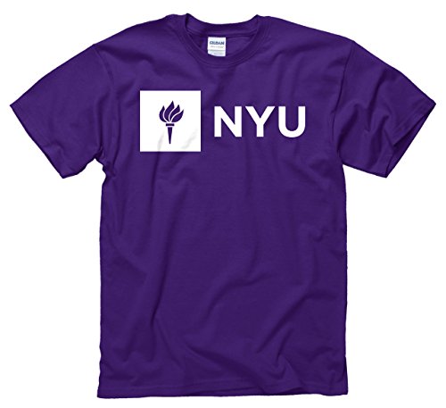 NYU Violets Adult Just Logo T-Shirt - Purple , Medium