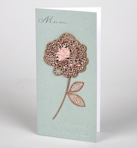 Die Cut Flower Mother's Day Card