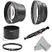 Lens Kit for NIKON Coolpix L120 Point & Shoot Camera - Includes: 0.43X Wide Angle (w/ Macro Portion) and 2.2X Telephoto High Definition Lenses + Lens Adapter Tube + Ultra Violet (UV) Filter + Lens Cleaning Pen + Premium MagicFiber Microfiber Cleaning Cloth