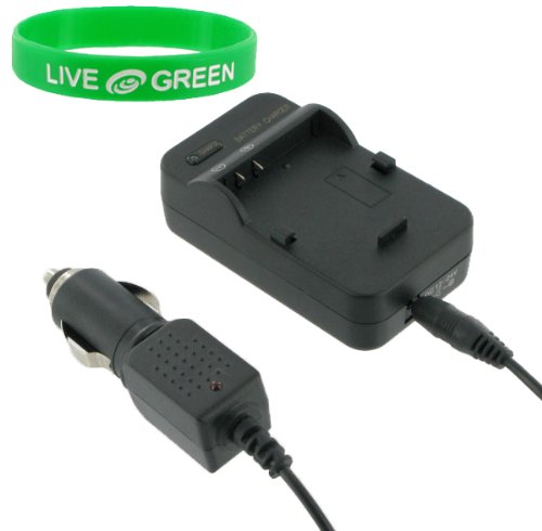 Young Micro 2n1 NP-45 AC DC Wall and Car Charger for Fujifilm FinePix XP10 12 MP Waterproof Digital Camera Silver