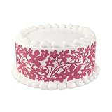 Lucks Edible Image Tall Designer Prints Pink Flora, 36-Pack