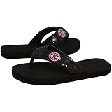 NBA Detroit Pistons Ladies Black Sequin Strap Flip Flops (7/8)