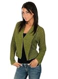 Shawl Collar Cardigan with Gold Threading