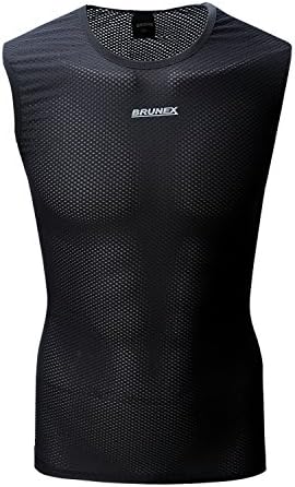 SIMPLORE Men Sleeveless Fitness Workout Performance Compression Black XL
