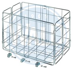 Bicycle Rear Rack Grocery Baskets, Folding - Wald 582 (Set of 2)