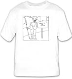 T-shirt with male, man, board, 